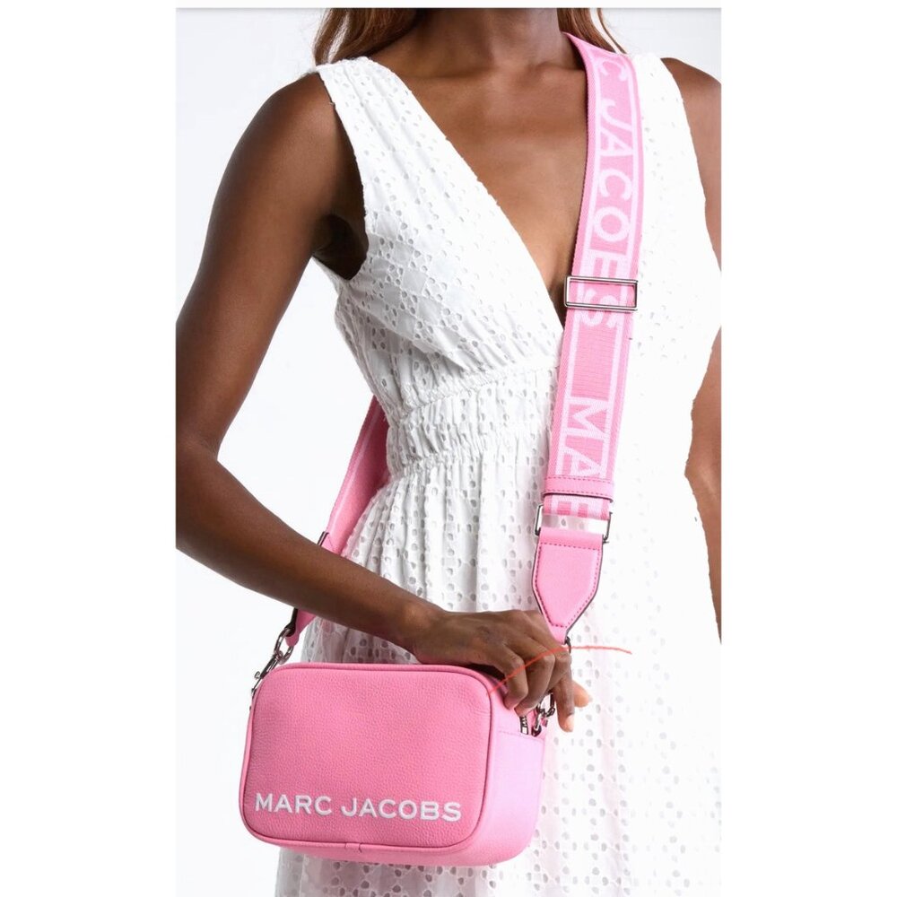 New Marc Jacobs Bold Flash Crossbody Camera Bag Pebble Leather Petal Pink